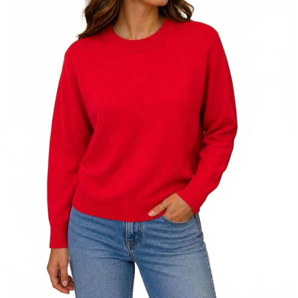 NEW KLD. SIGNATURE long sleeve crew neck sweater in red
